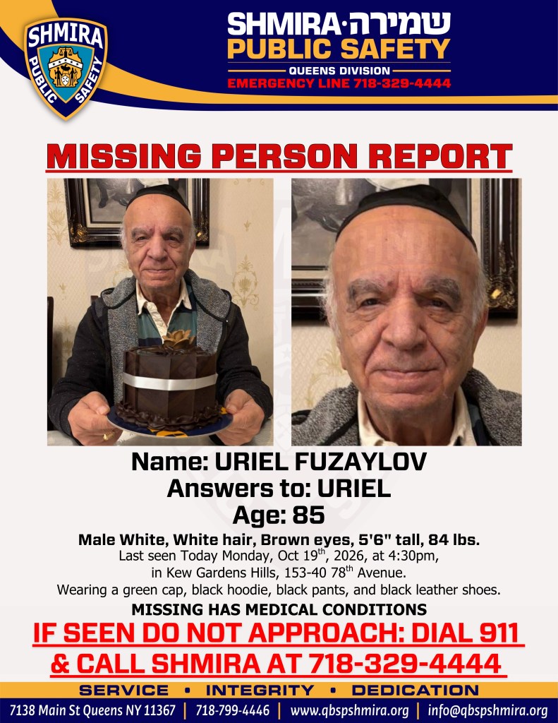 Missing Person Queens: 85-Year-Old Uriel Fuzayilov